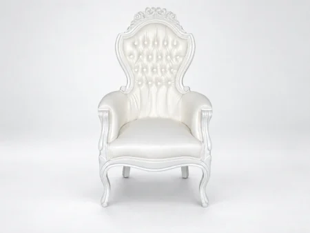 Louis White Throne for event furniture rental in Miami