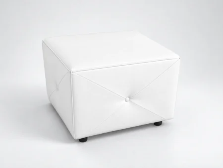 Tufted Ottoman for event furniture rental in Miami