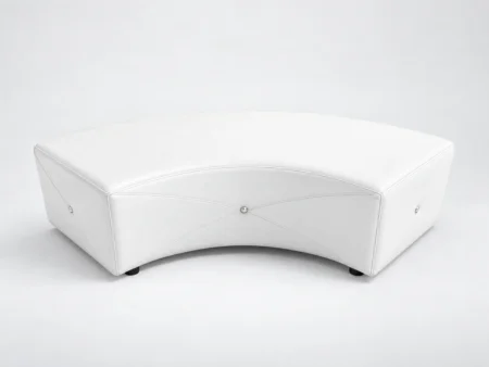 Tufted Serpentine Bench for event furniture rental in Miami