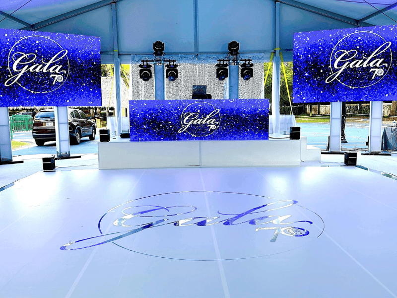 Dance Floor Rental White Stage