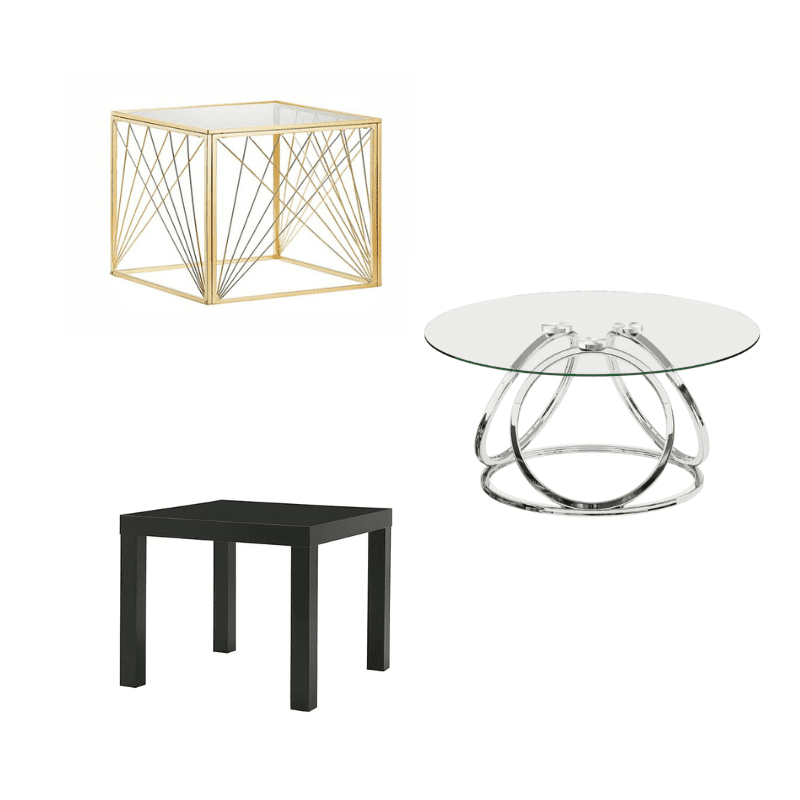 Coffee and side tables rental Miami