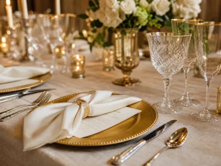 Charger Plates, Flatware & Glassware